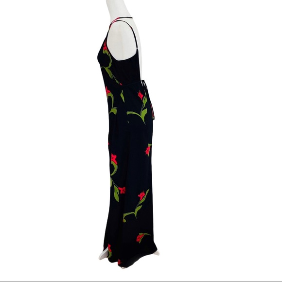 Reformation Seine Wrap Dress Black Floral - Picture 12 of 15